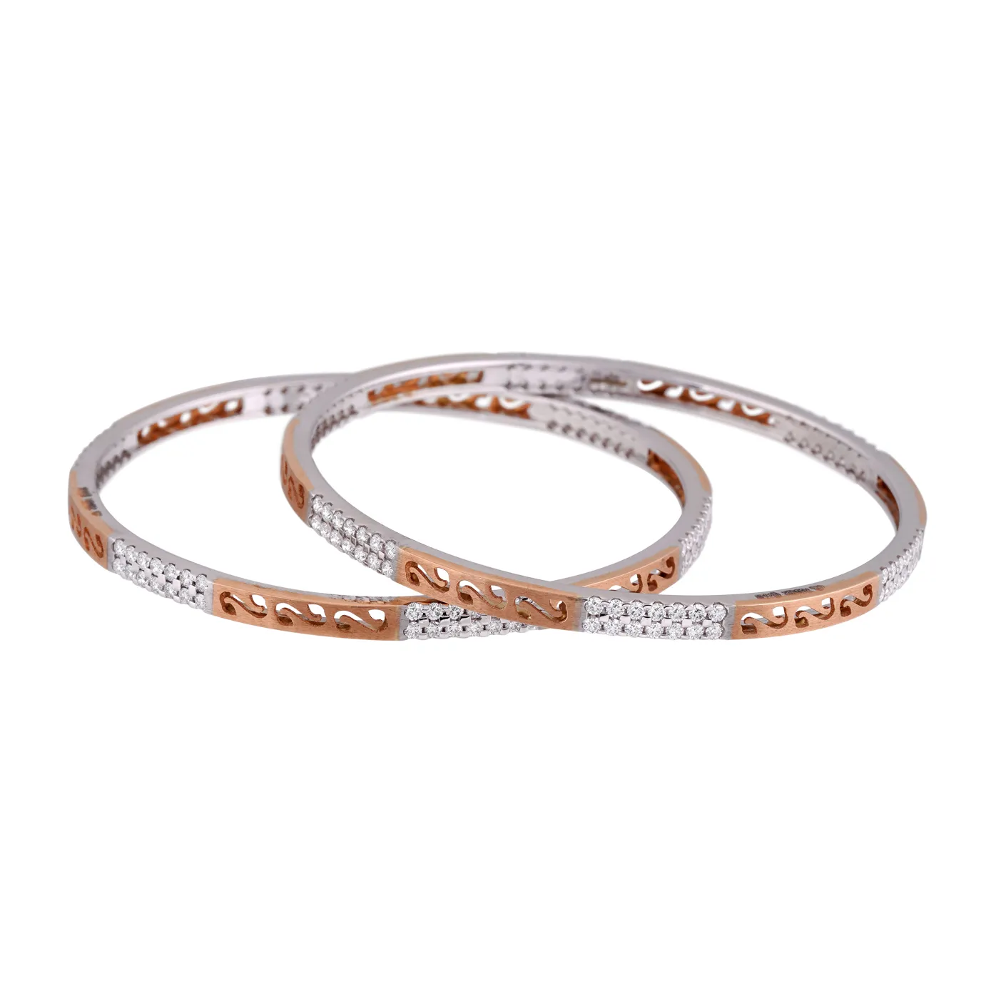 Vajrang- Diamond and White Gold Bangle