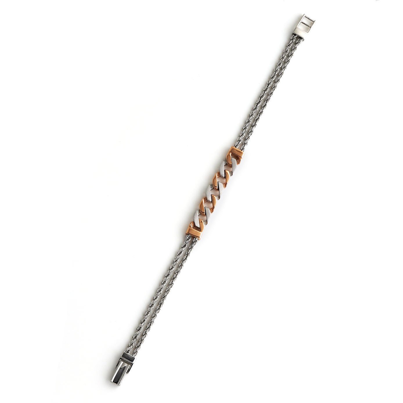 Platinum with rose gold bracelet