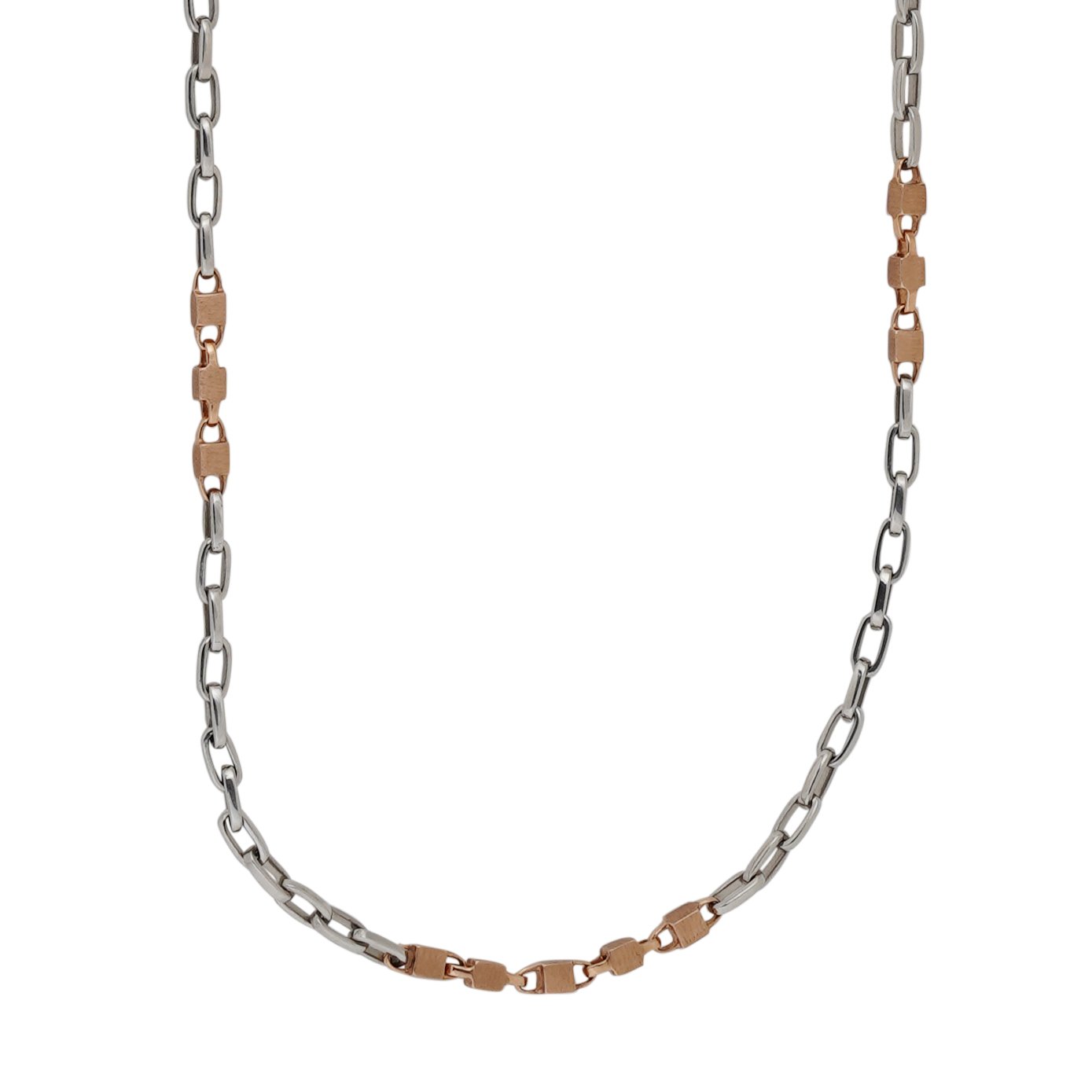 Platinum Chain with Rose Gold