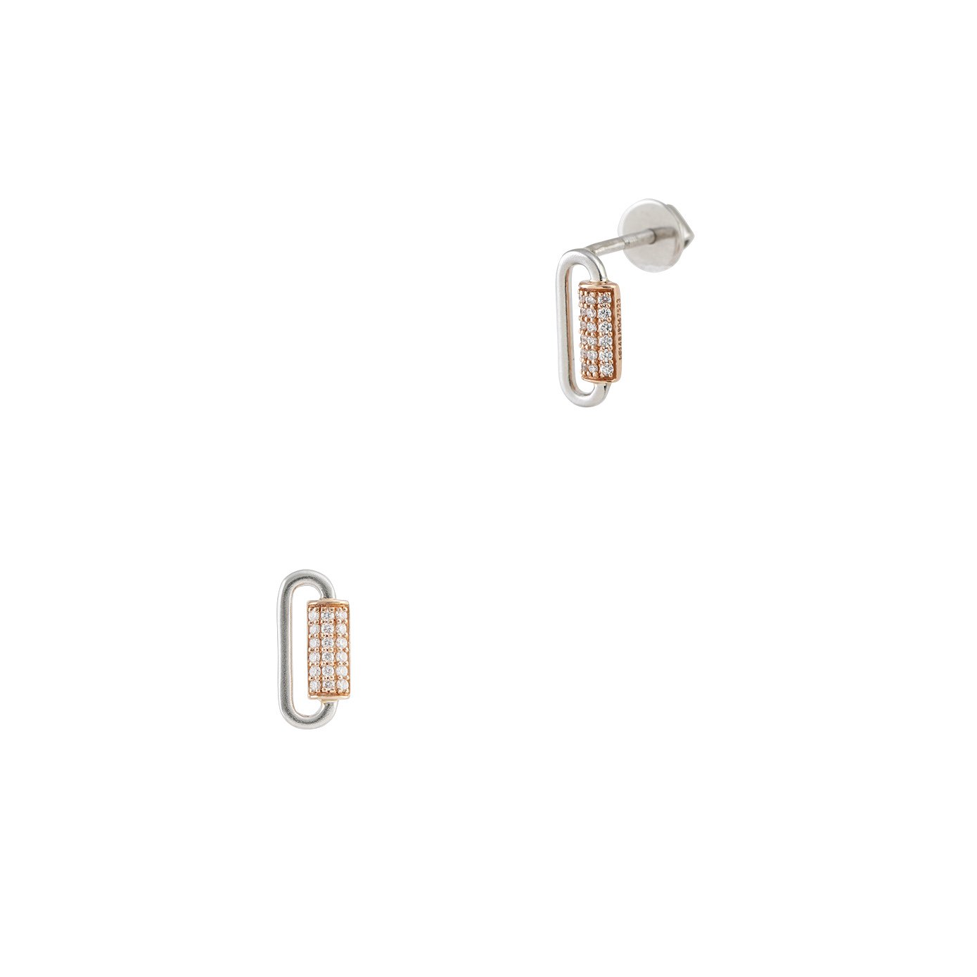 Platinum Diamond Earring with gold