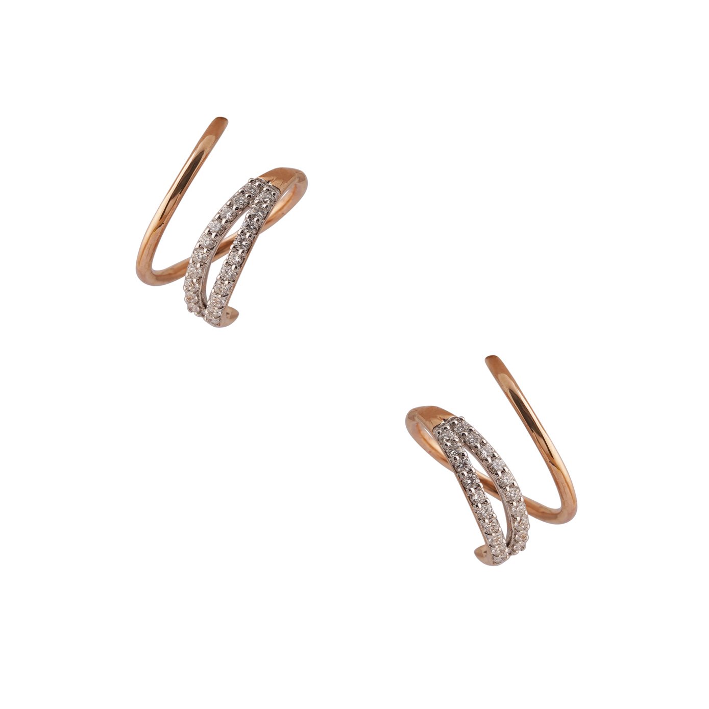 Diamond Earring Openset 18kt