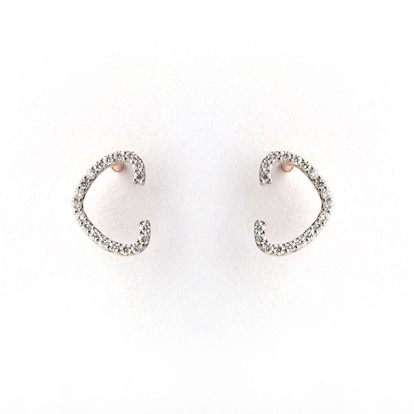 Diamond Earring Openset 18kt