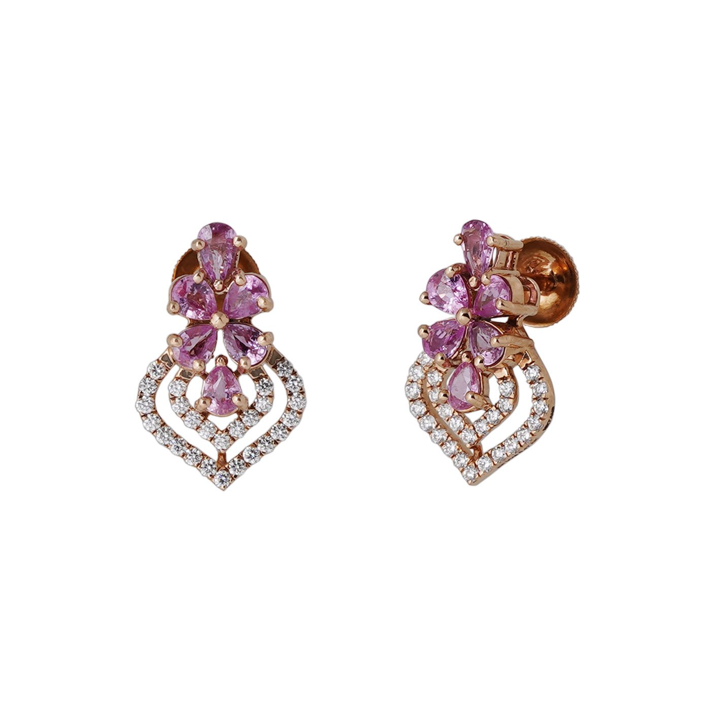 Diamond Earring Openset 18kt
