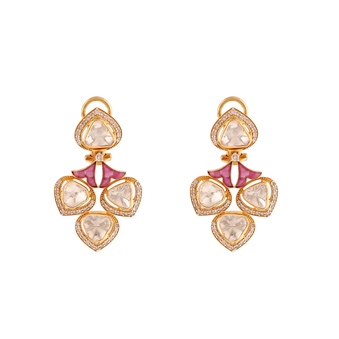 Diamond Polki Necklace Set