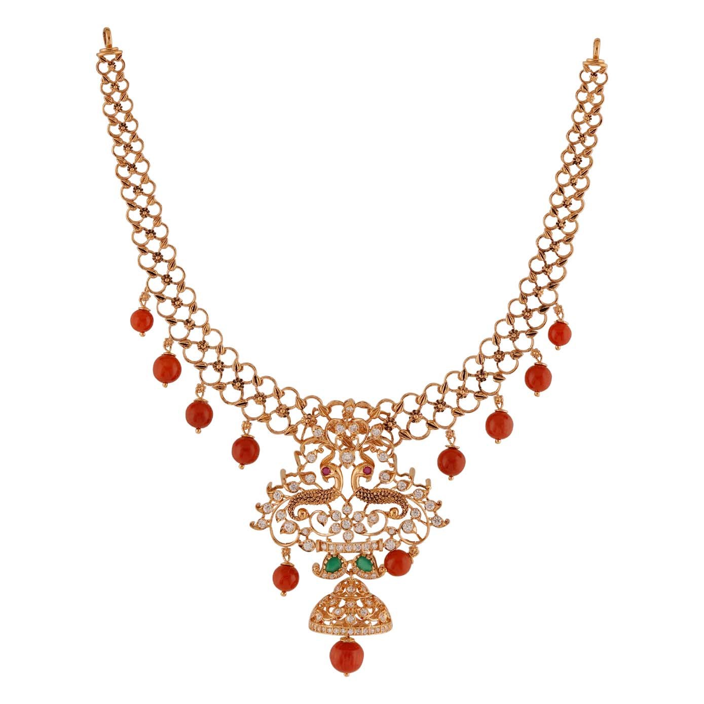 Open Close D Design Necklace with matching Eartops