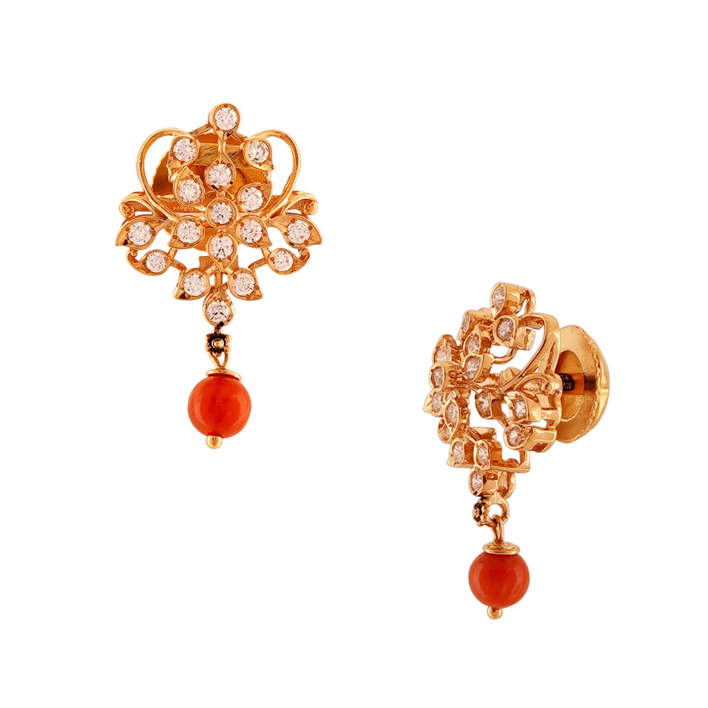 Open Close D Design Necklace with matching Eartops