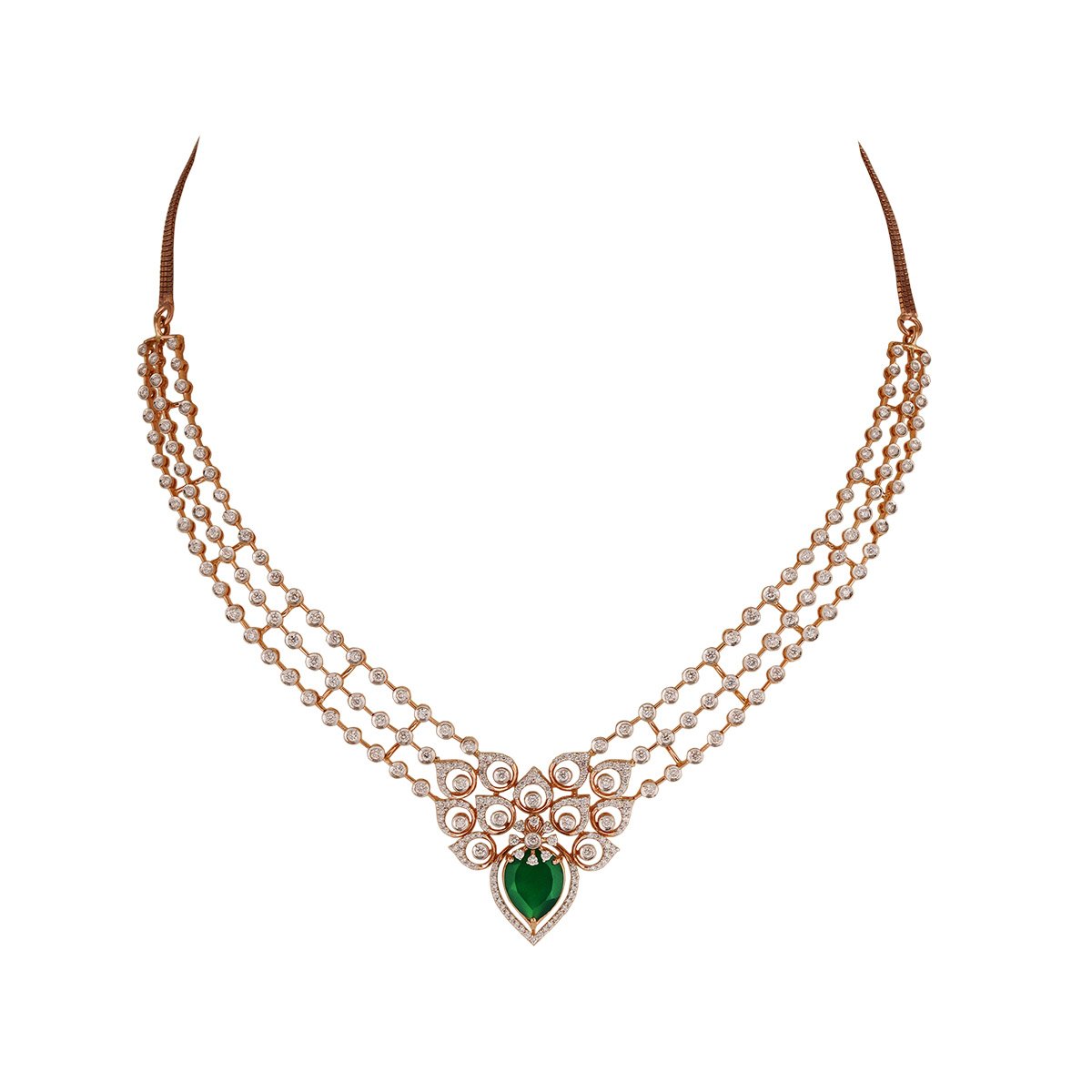 Diamond Necklace Open Setting 18kt