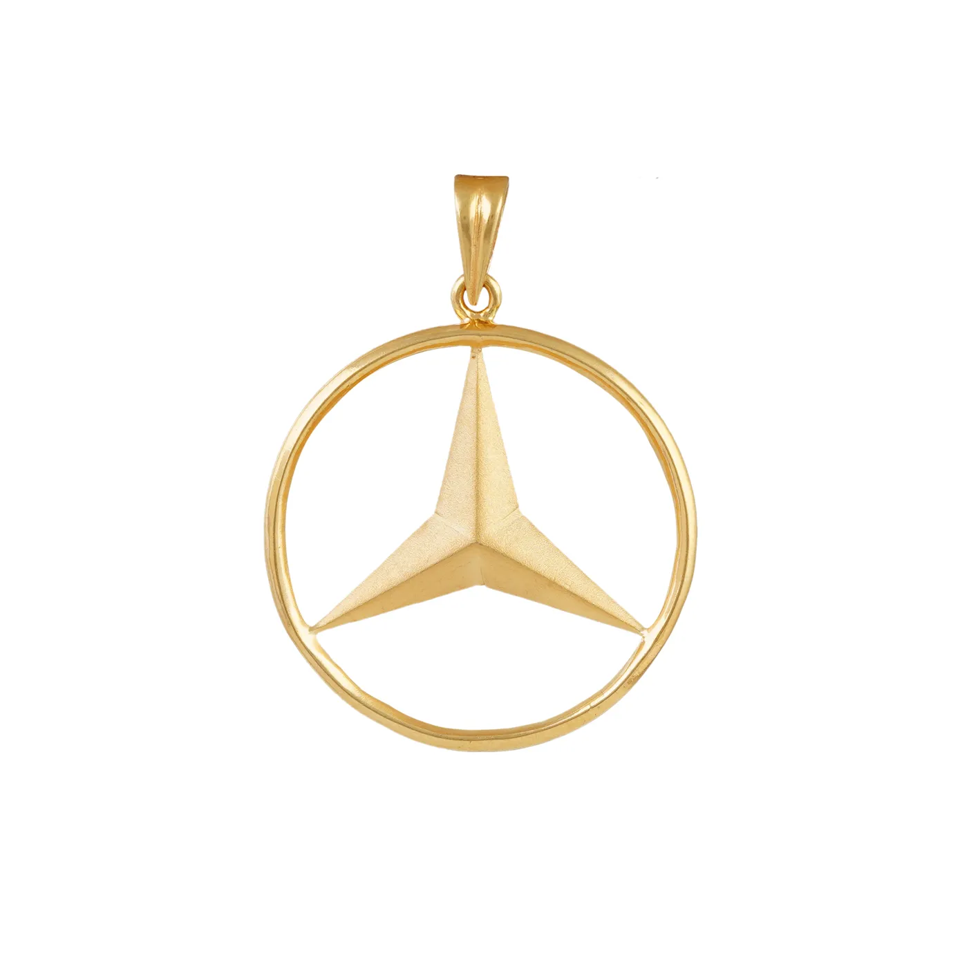 Benz gold pendant