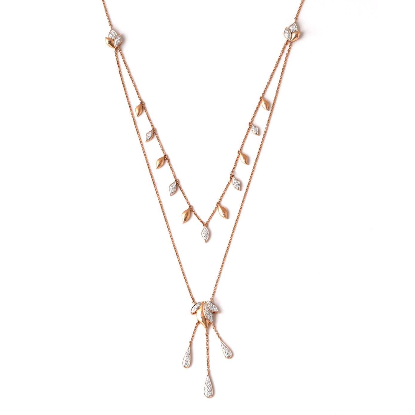 Diamond Pendant Chain Open set 18kt