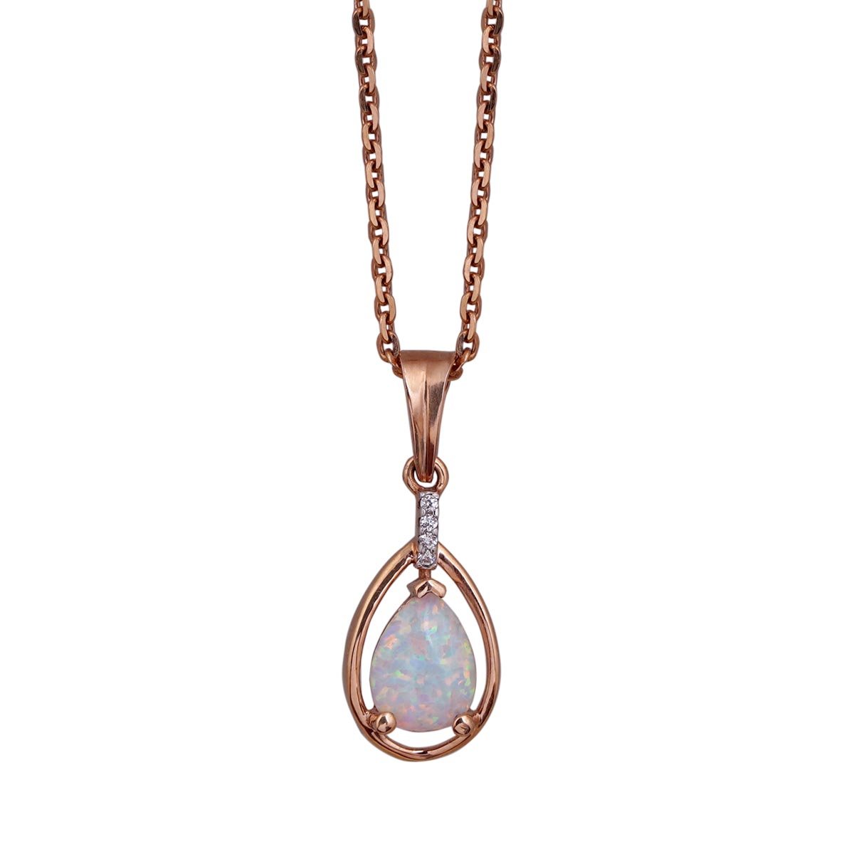 18kt Rose Gold Pendant with matching earring
