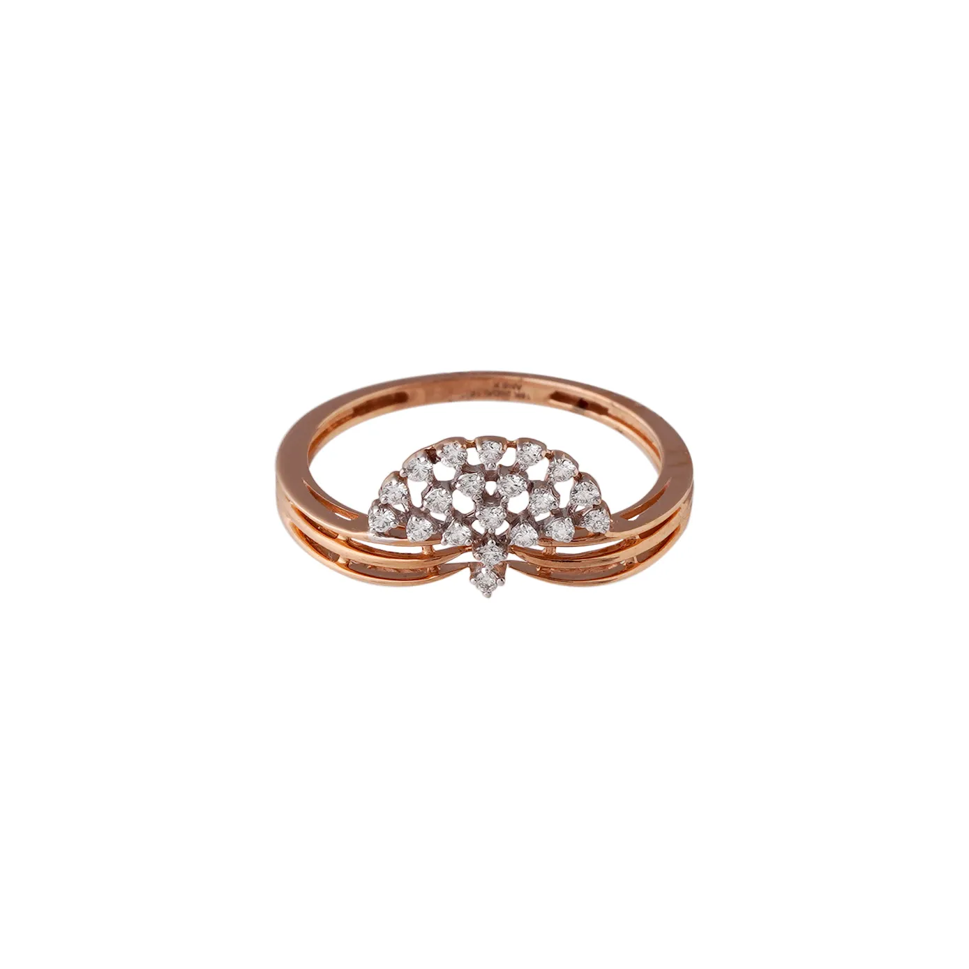 Train- Designer Rose Gold Diamond Ring