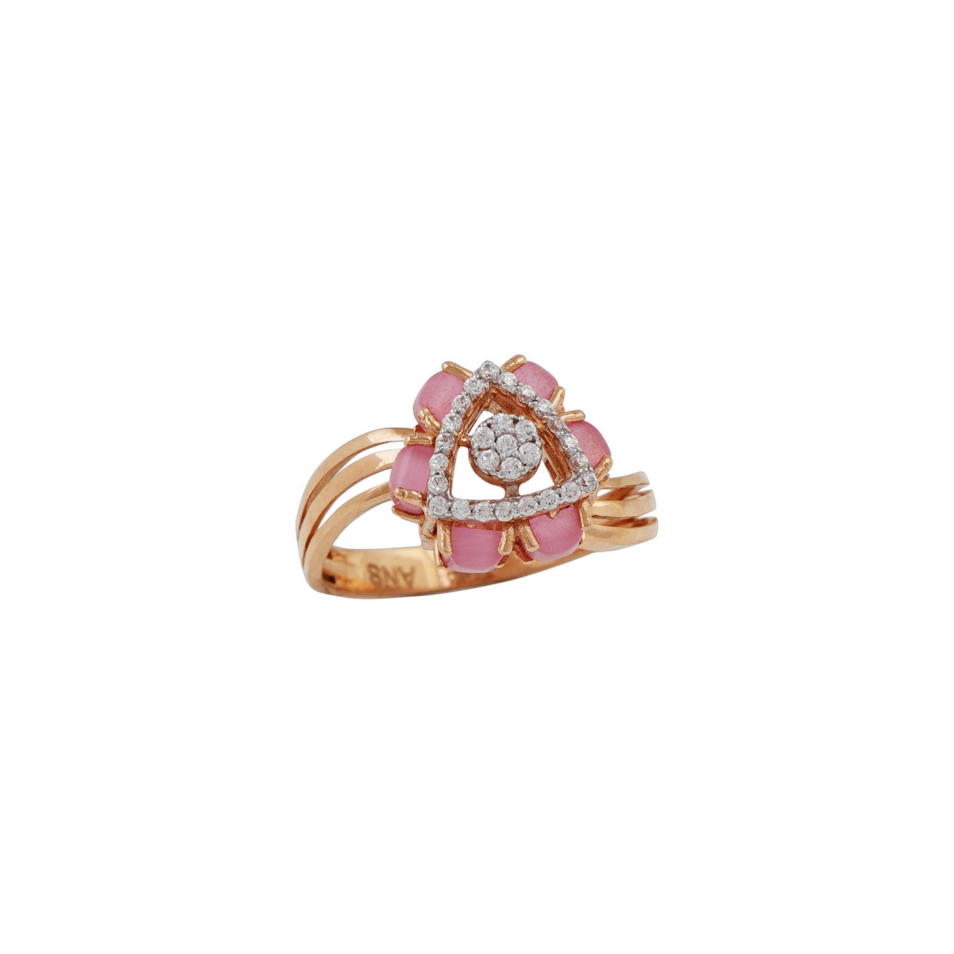 18kt Rose Gold Lady's Stone Ring